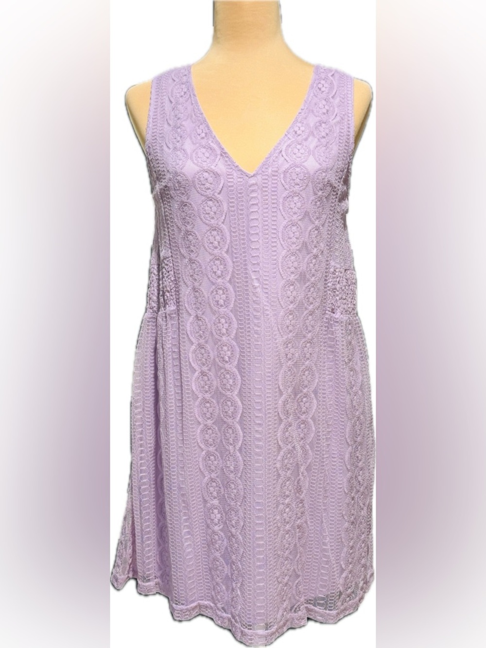 Blue Rain Lavender Lace Dress